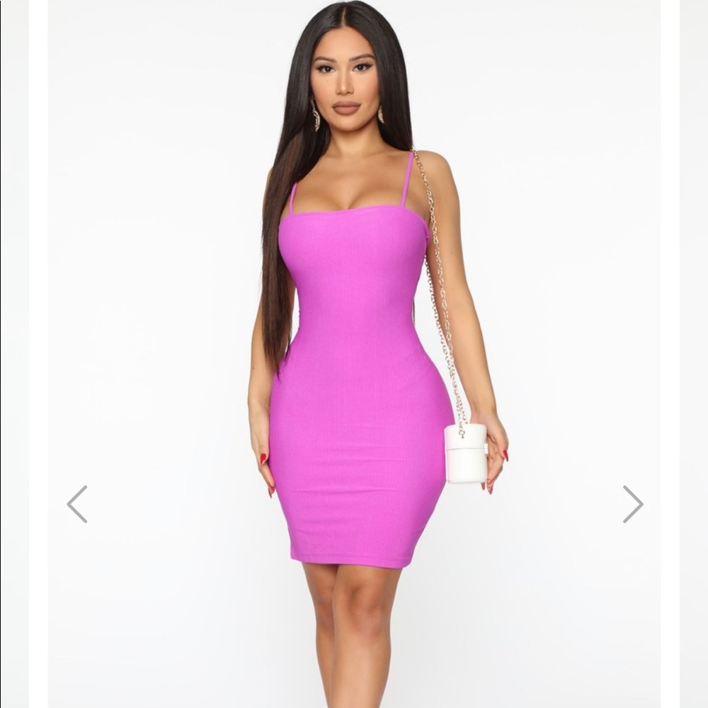 Fashionnova magenta small mini dress